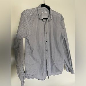 Mens slim fit dress shirt M